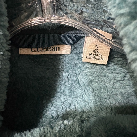 L.L. Bean High Pile Women's Teal Fleece Jacket Size Small - Picture 6 of 9